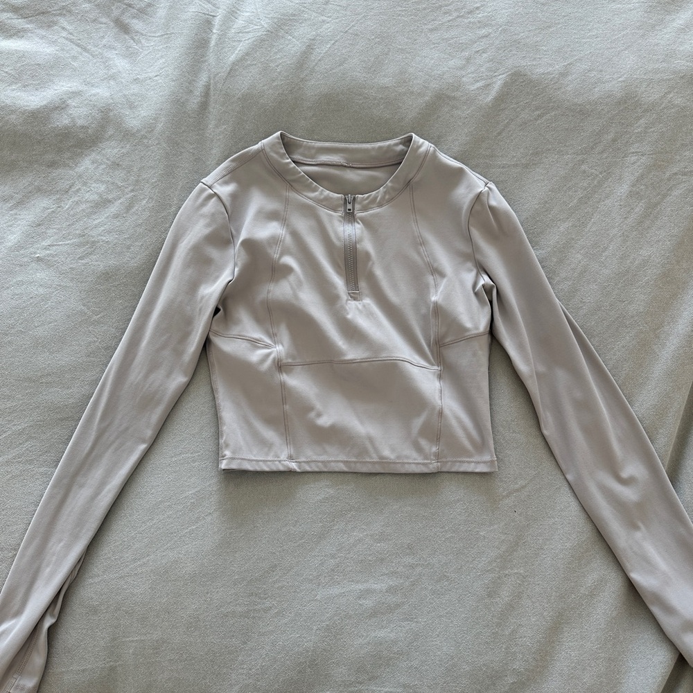 Workout Gray Long Sleeve Women's Top